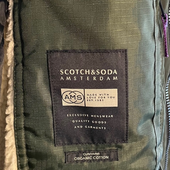 Scotch and Soda Men’s Army Green Winter Parka - Picture 5 of 8